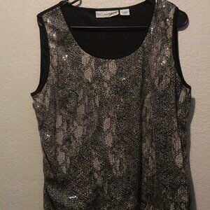 XL Sag Harbor Sequin Tank Top